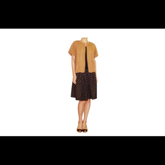 DKNY 100% Silk Black/Gold Skirt - Picture 2 of 8